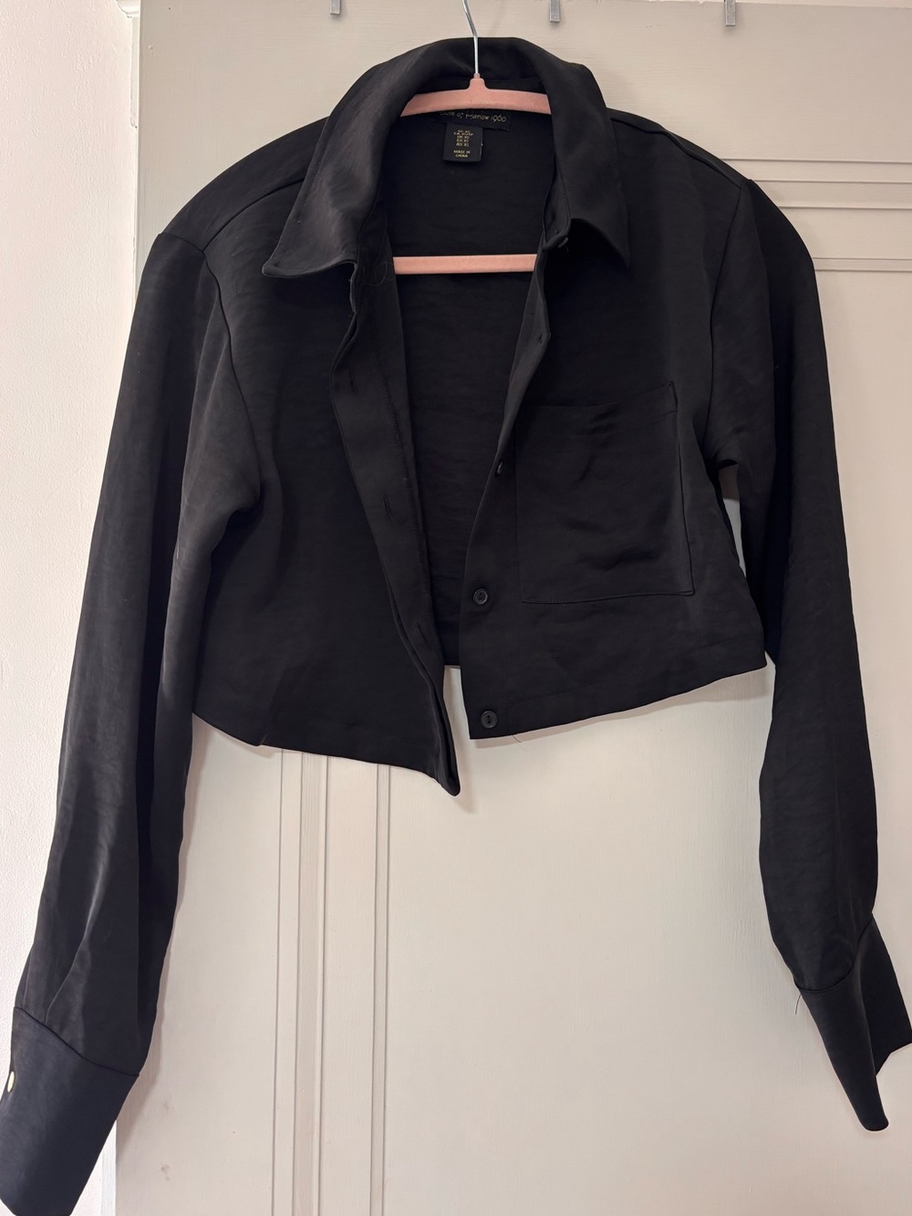 House of Harlow 1960 Black Cropped Blouse